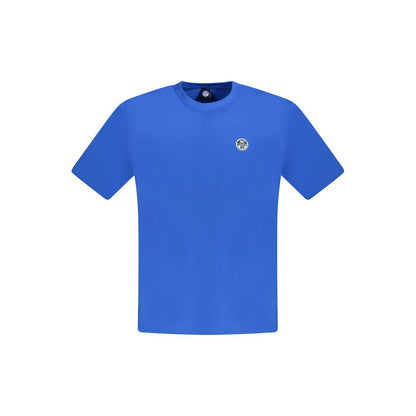 Blue Cotton Men's T-Shirt