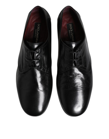 Black Leather Lace Up Derby Dress Formal Shoes