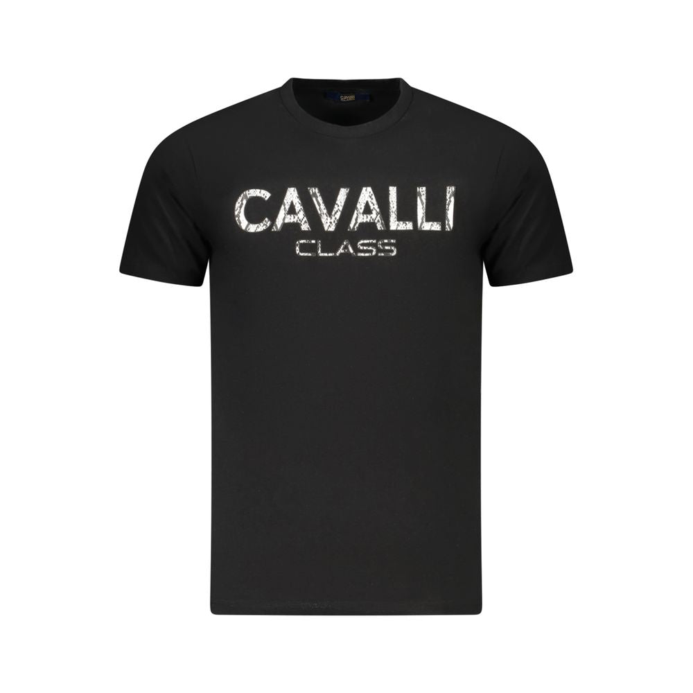 Black Cotton Men T-Shirt