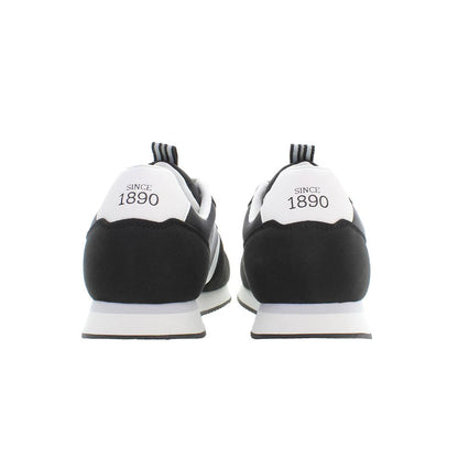 Black Polyester Men's Sneaker