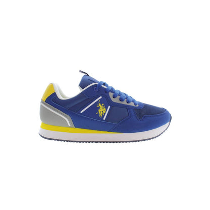 Blue Polyester Mens Sneaker