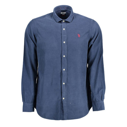 Blue Cotton Mens Shirt