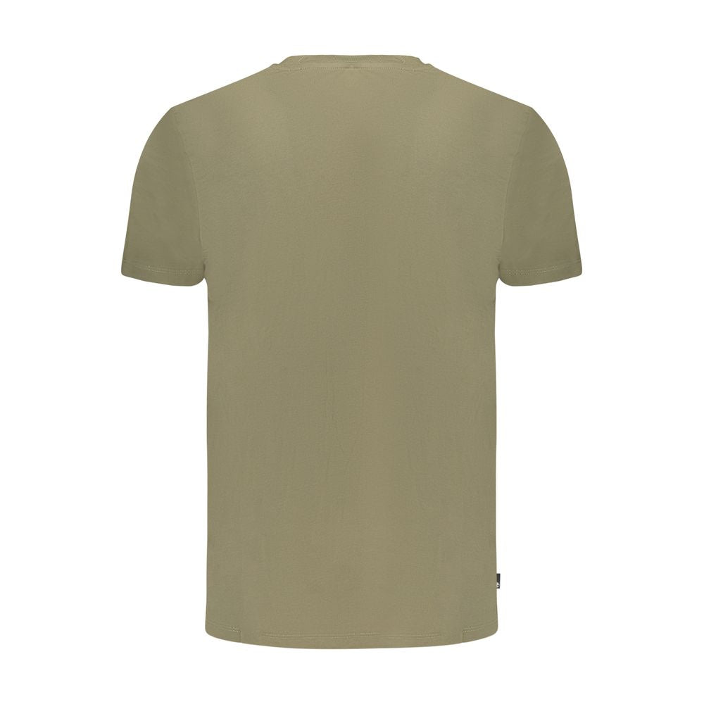 Green Cotton Men T-Shirt