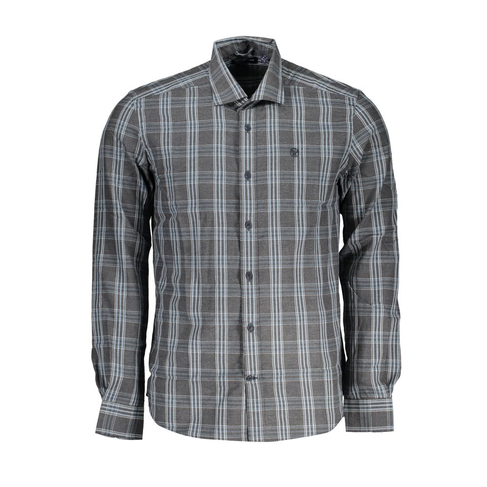Brown Cotton Men Shirt