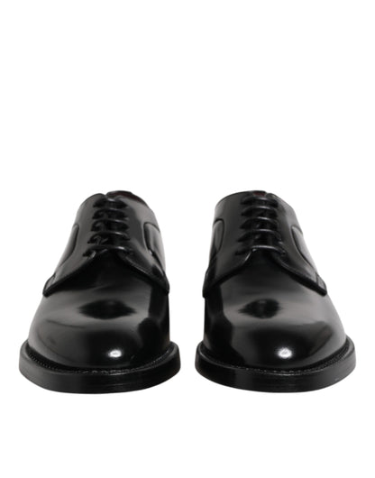 Black Leather Lace Up Derby Dress Formal Shoes