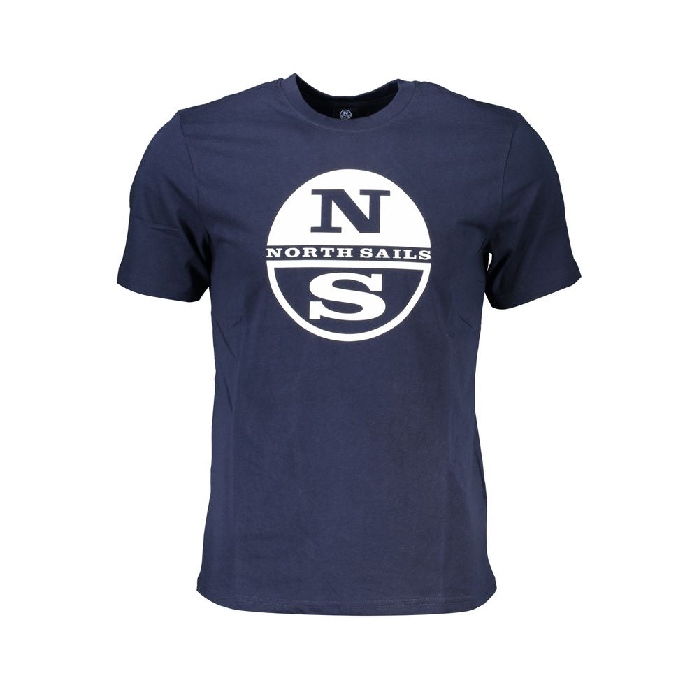 Blue Cotton Men T-Shirt