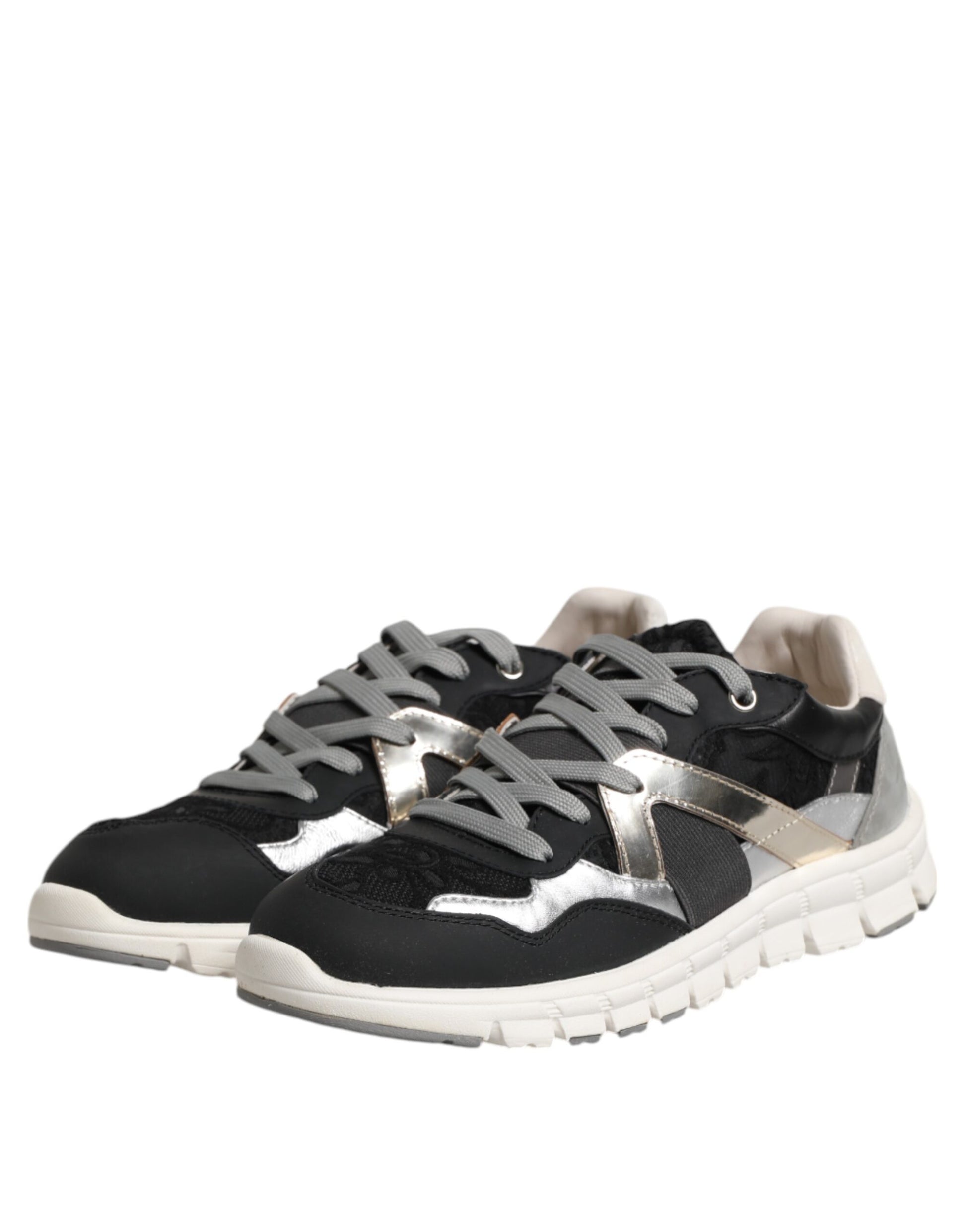 Multicolor Leather Suede Low Top Sneaker Shoes