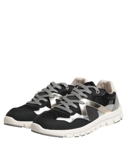 Multicolor Leather Suede Low Top Sneaker Shoes