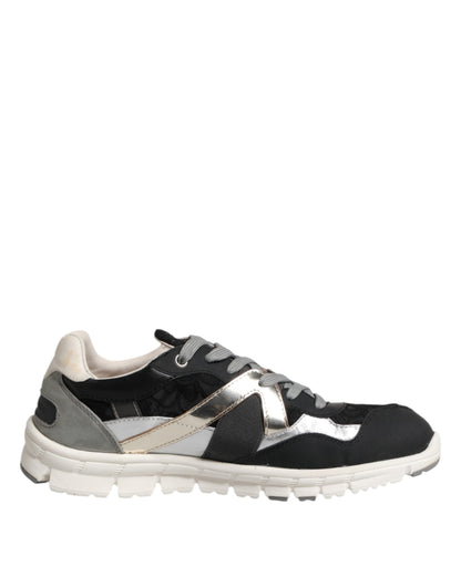 Multicolor Leather Suede Low Top Sneaker Shoes