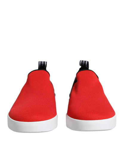 Red Logo Low Top Slip On Men Sneakers Shoes