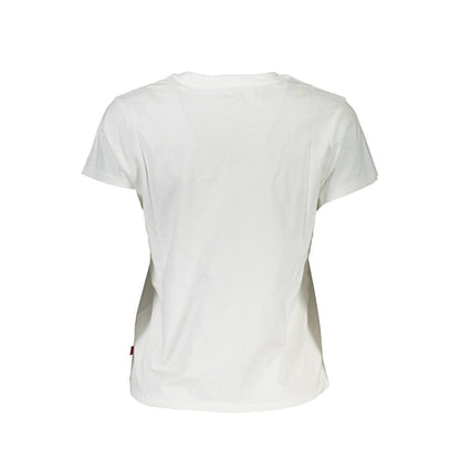 White Cotton Women T-Shirt