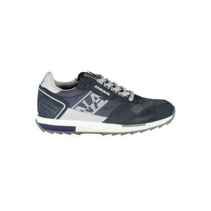 Blue Leather Mens Sneaker