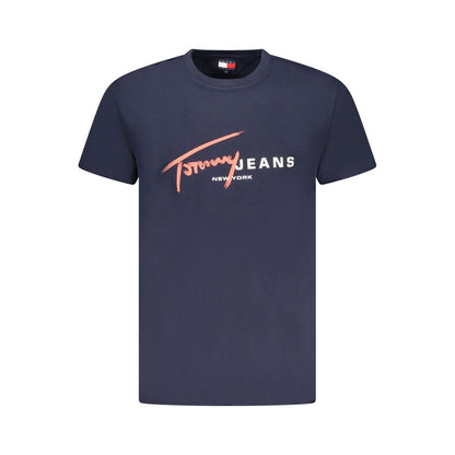 Blue Cotton Men's T-Shirt