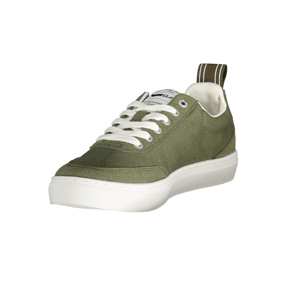 Green Polyester Mens Sneaker