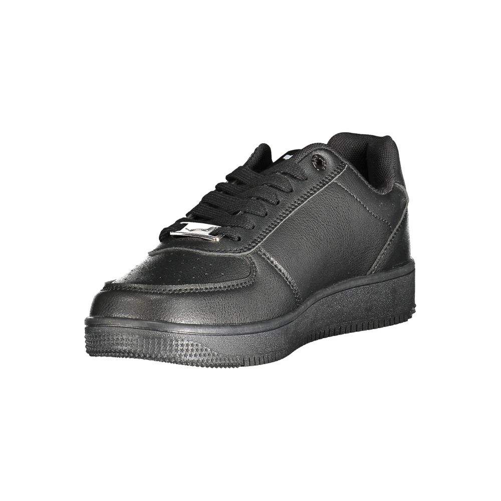 Black Polyester Women Sneaker