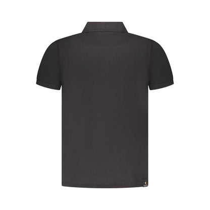 Black Cotton Men Polo
