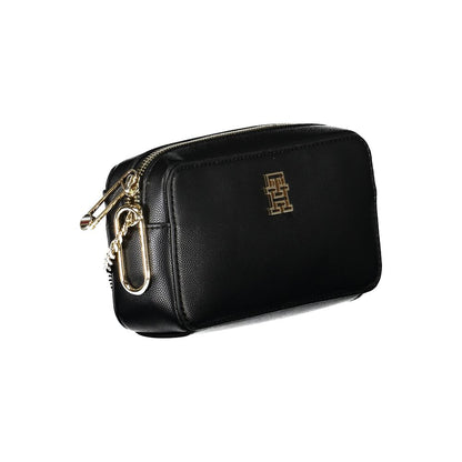 Black Polyurethane Women Handbag