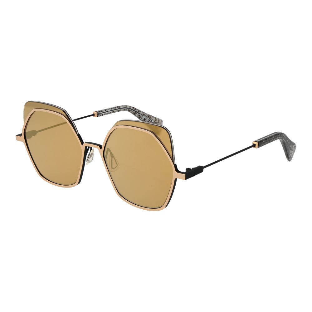 Gold Stainless Steel Sunglasses