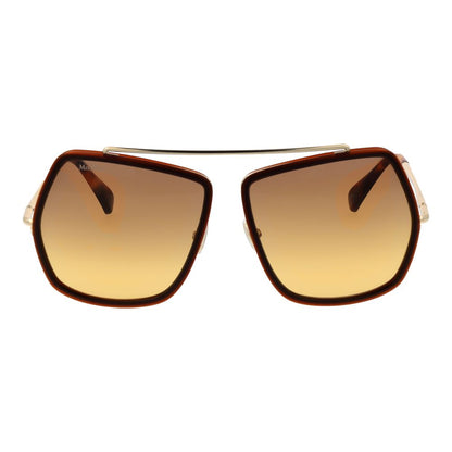 Brown Metal Sunglasses