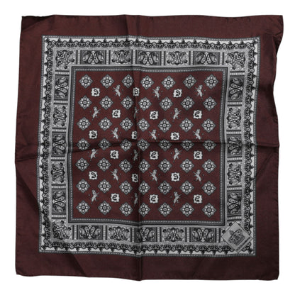 Bordeaux Bandana Silk Square Handkerchief Scarf