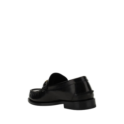 Black Calf Leather Bos Taurus Slip-On Loafers
