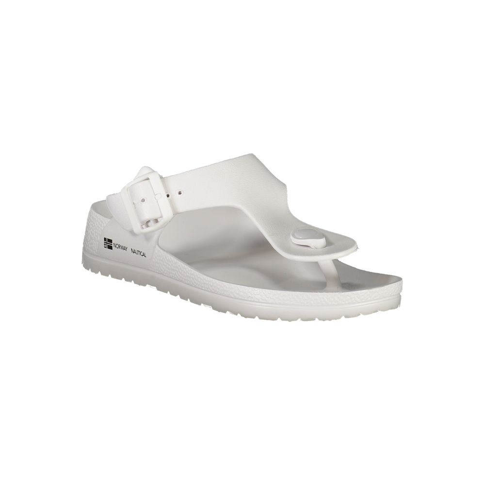 White Plastic Women Ciabatta