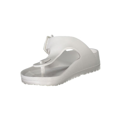 White Plastic Women Ciabatta