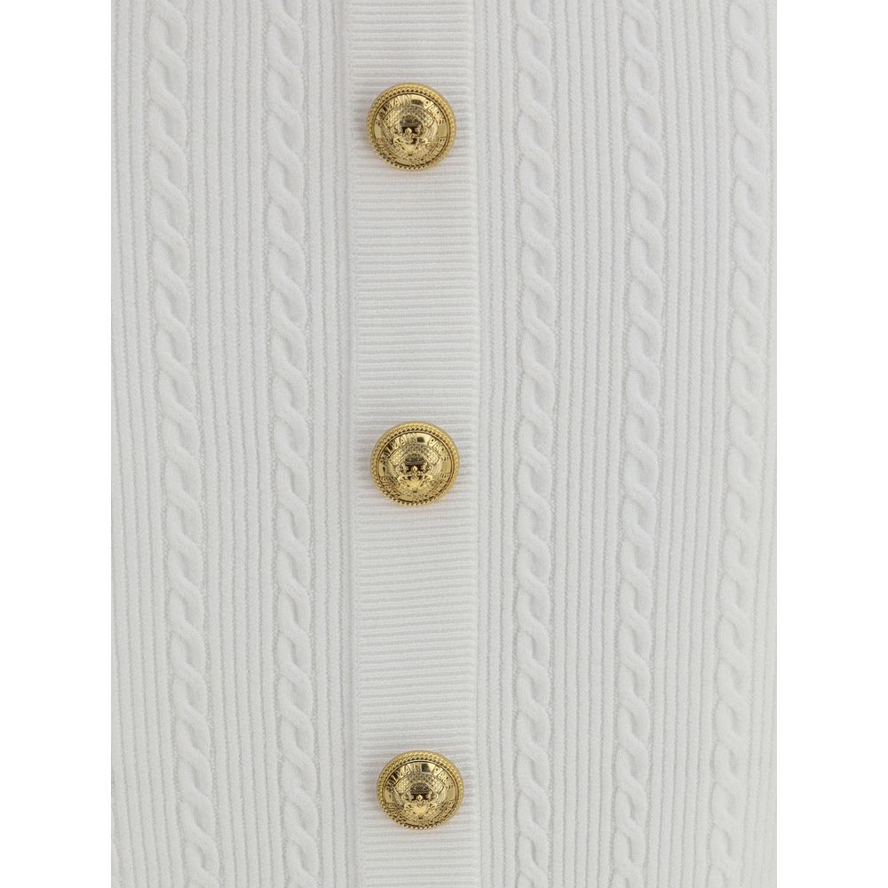 White Viscose Midi Skirt