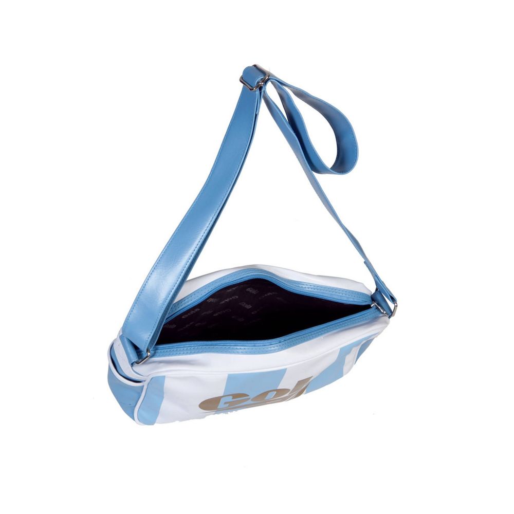 Blue Synthetic Handbag