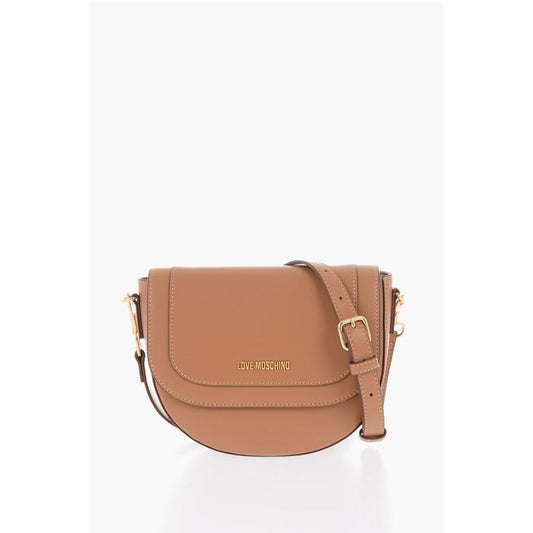 LOVE Faux Leather Saddle Bag with Removable Shoulder Strap