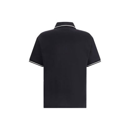 Black Cotton Polo T-Shirt