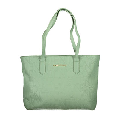 Green Polyurethane Women's Handbag