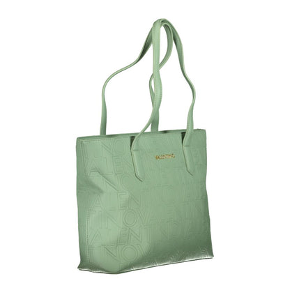 Green Polyurethane Women's Handbag
