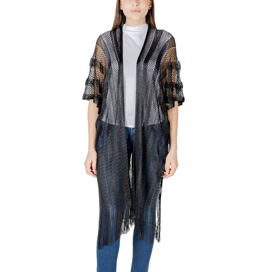 Black Polyester Scarf
