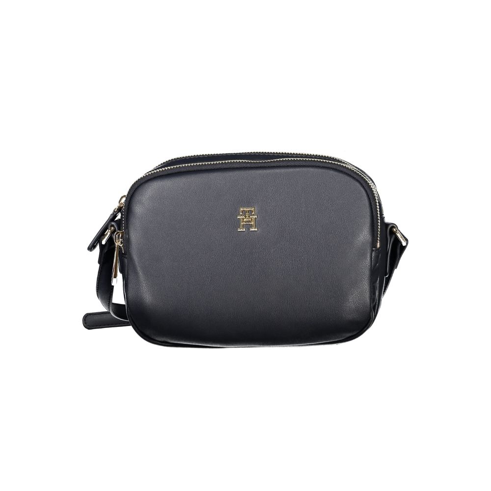 Blue Polyester Women Shoulder Bag