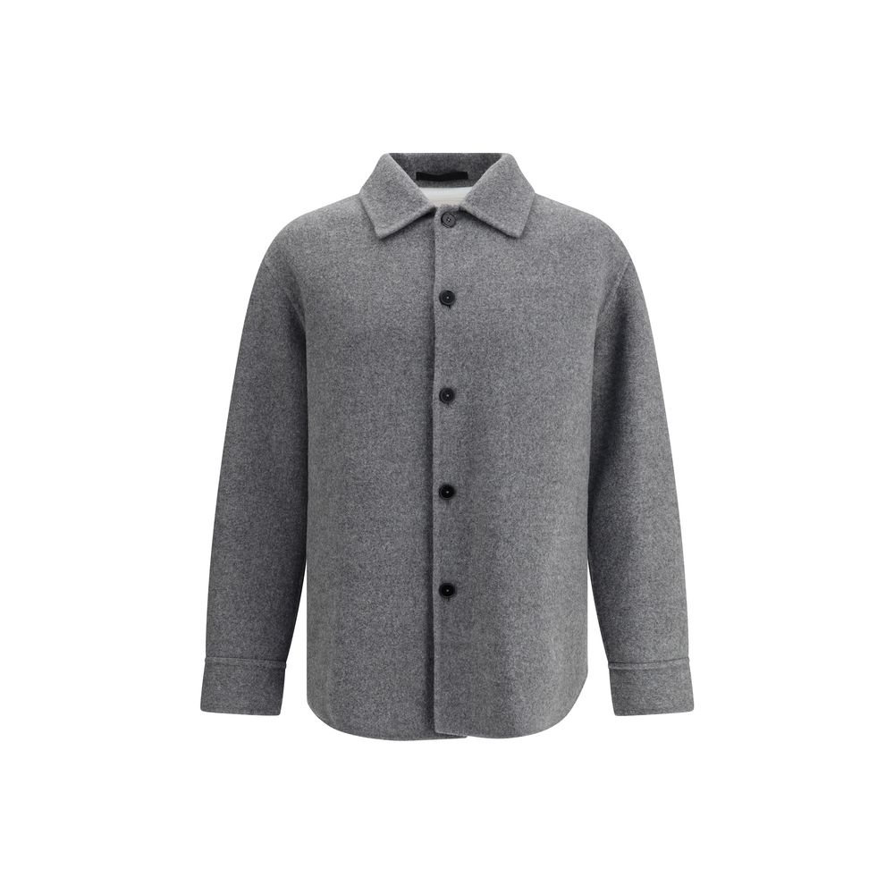 Gray Fleece Wool Coat