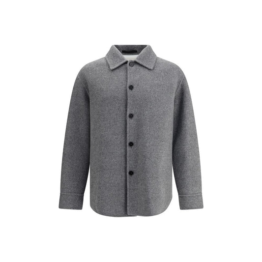 Gray Fleece Wool Coat