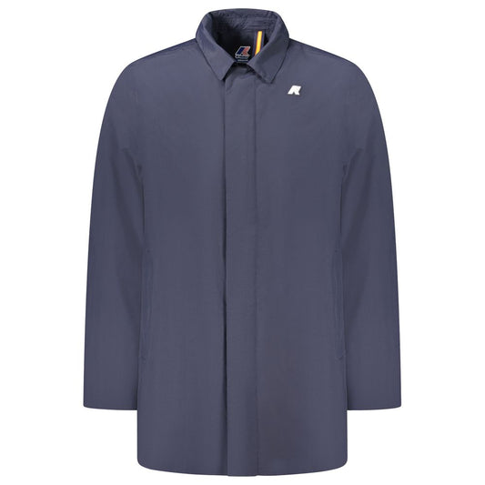 Blue Polyamide Men Jacket