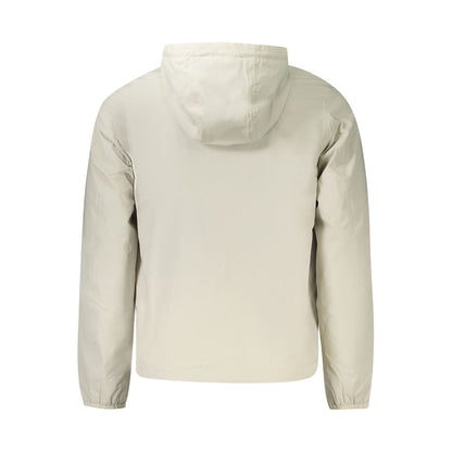 Beige Nylon Men Jacket