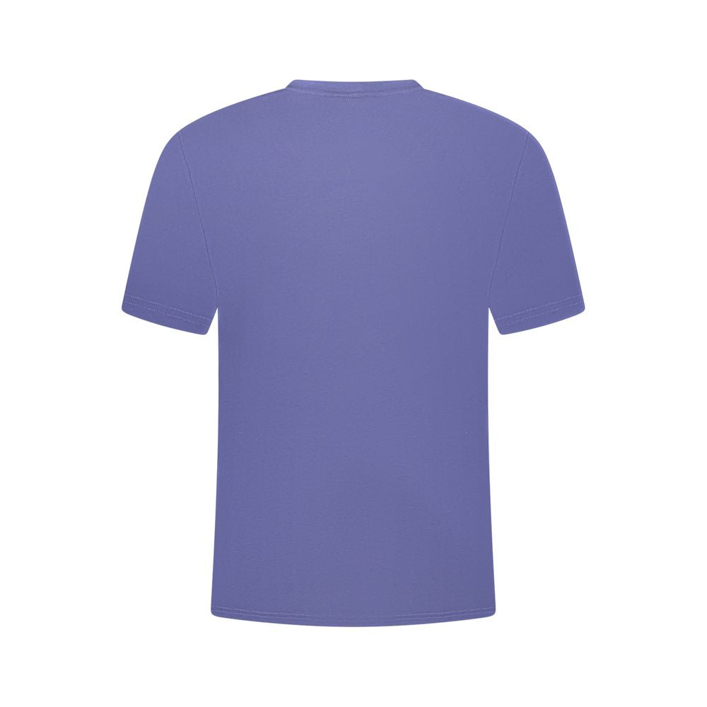 Blue Cotton Men T-Shirt