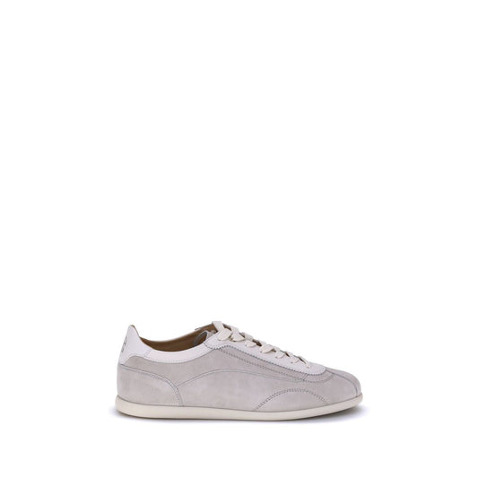 Gray Calf Leather Bos Taurus Low Top Sneakers