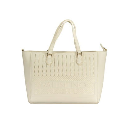 White Polyurethane Womens Bag with Handles