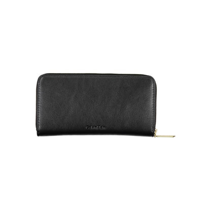 Black Polyester Women Wallet