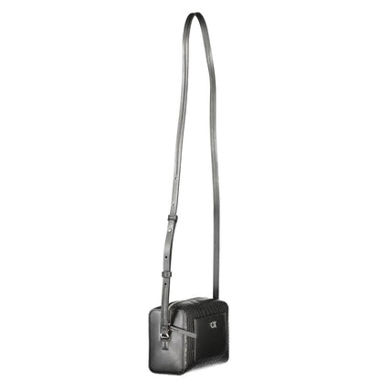 Black Polyester Women Shoulder Bag