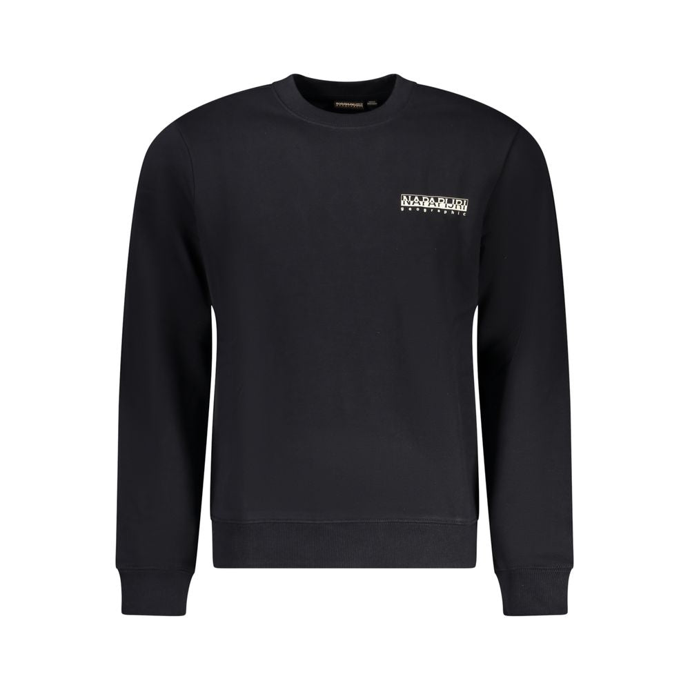 Black Cotton Men Sweater