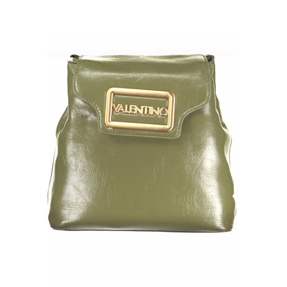 Green Polyurethane Women's Backpack