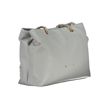 Gray Polyurethane Women Bag