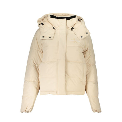 Beige Polyester Women Jacket