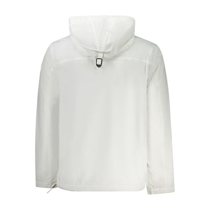 White Polyamide Men's Jacket