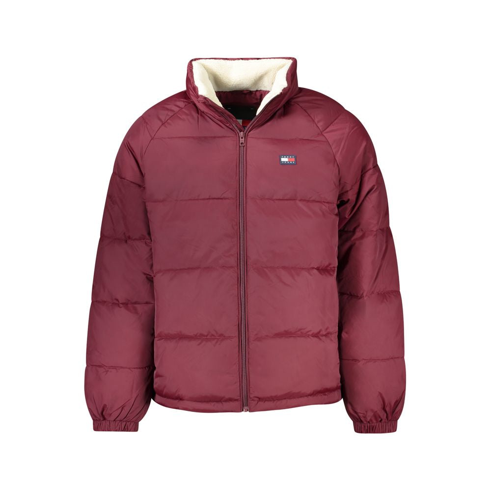 Red Recycled Polyester Men Jacket
